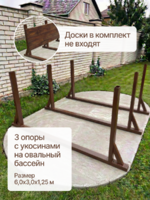 Комбо, металлические опоры для установки овальных бассейнов на поверхности